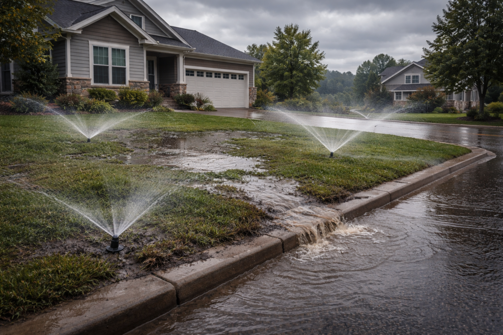 severe flooding in elkhart yard